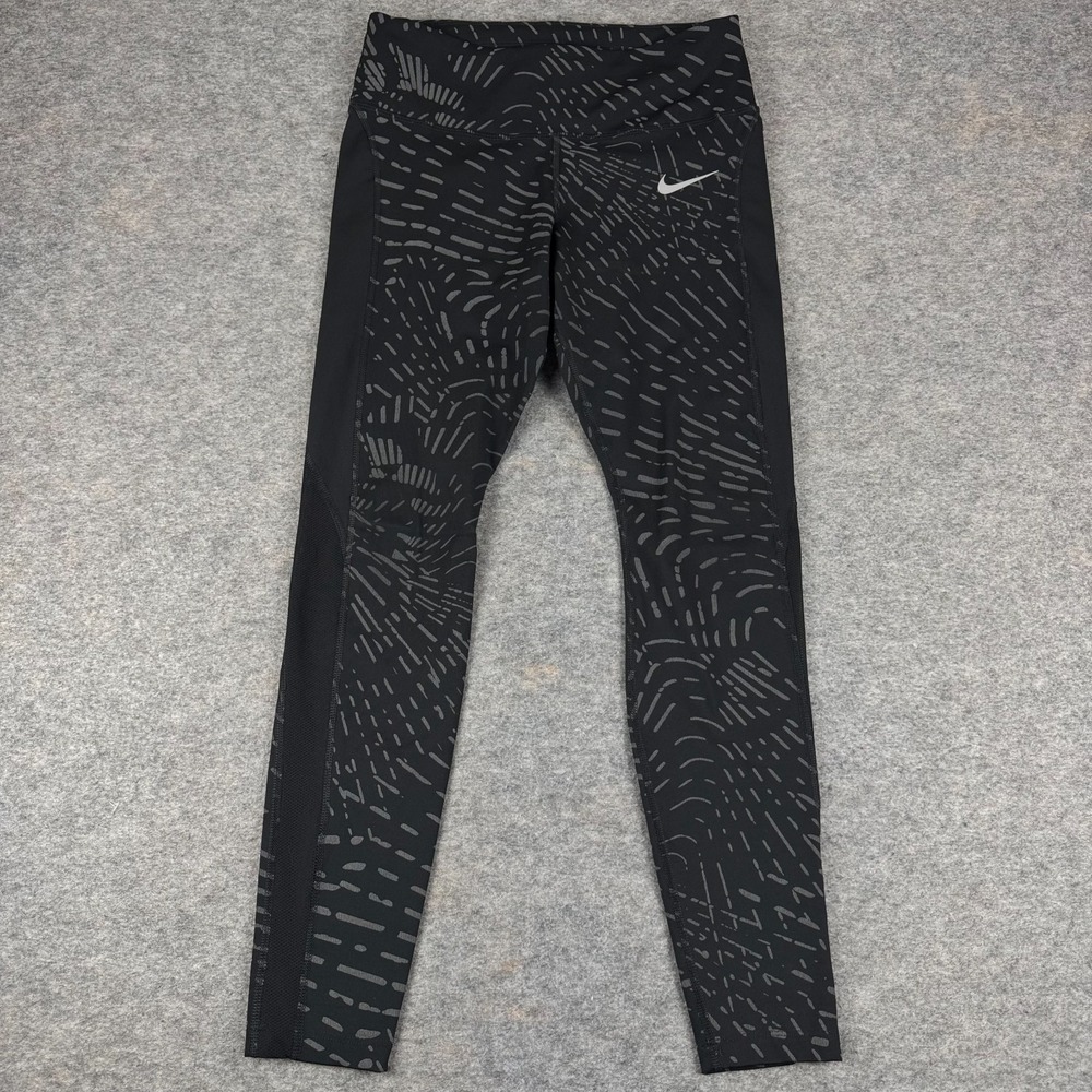 Nike Dri Fit Run Division Leggings Reflective Pants DD6803 Black Womens Medium M